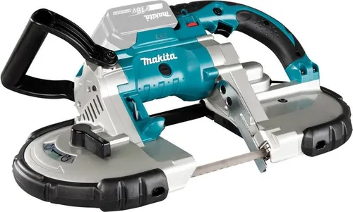 Makita tragbare Bandsäge DPB180Z, Gehäuse ohne Klinge - Bandsäge mit variablem Geschwindigkeitsregler und integriertem Arbeitslicht für präzise Schnitte. Ideal für Handwerker und Heimwerker.