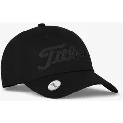 Titleist Players Performance Ballmarker Cap 25 Schwarz - Hochwertige Golfmütze in Schwarz, ausgestattet mit praktischen Ballmarkern für präzises Spiel und stilvolles Auftreten auf dem Platz.