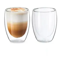 Relaxdays Latte Macchiato Gläser 350 ml Transparent