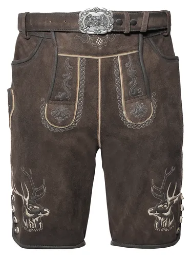 JCC Trachtenhose 31023200 Herren - Dunkelbraun, Größe 58 - Lederhose für Herren von JCC, vereint Tradition mit modernem Komfort. Ideal für Oktoberfest und festliche Anlässe – langlebig, pflegeleicht und vielseitig kombinierbar.