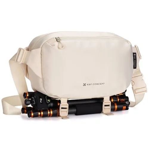 K&F CONCEPT Kamera-Rucksack, Schultertasche, quadratische Tasche, Taschen für Fotografen, Kamera-Rechteck-Hülle, kompatibel mit Canon/Nikon/Sony/DJI Mavic Drohnen-Rucksack (Beige)
