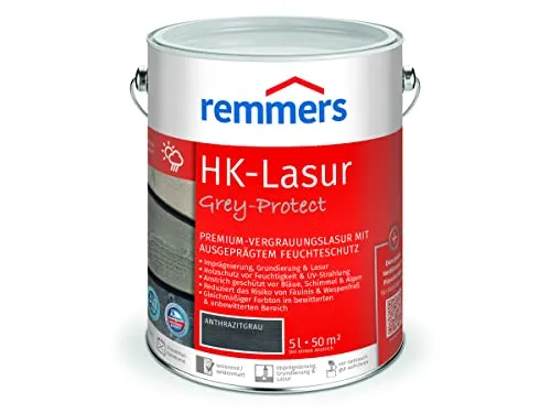 Remmers HK-Lasur 3in1 farblos, 5 Liter - Beizen – Exzellenter Holzschutz für Außenbereiche mit 3in1-Funktion: Imprägnierung, Grundierung & Lasur in einem. Schützt vor Feuchtigkeit & UV-Strahlung, ideal für Zäune und Gartenhäuser.