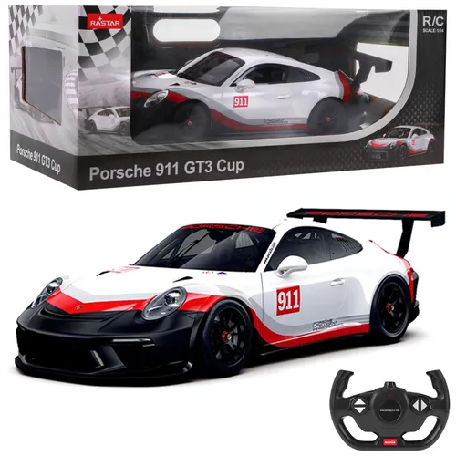 Ferngesteuertes Porsche 911 GT3 CUP 1:14 - Rastar 75900 - RC-Modelle, detailgetreues Design und hohe Geschwindigkeit für aufregenden Fahrspaß.