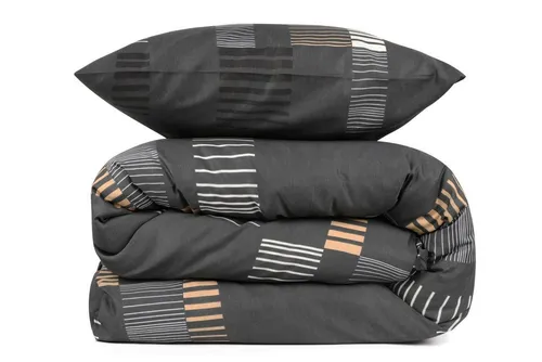 L'Essentiel Maison Bettdecke + Kopfkissen 65% COTTON / 35% POLYESTER - Elegante Steppdecke mit Kopfkissen in Anthrazit, aus hochwertiger Baumwolle und Polyester für ein angenehmes Schlafgefühl und optimale Wärme.