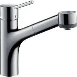 hansgrohe Talis M52 170 Küchenarmatur mit Ausziehbrause - Armaturen mit Ausziehbrause, ideal für offene Heißwasserbereiter, bietet zwei Strahlarten und ist schwenkbar für flexibles Arbeiten in der Küche.