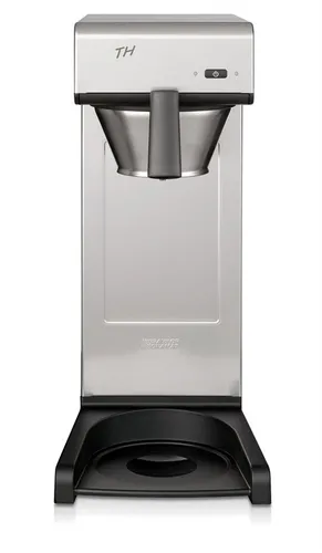 Bravilor-Bonamat Kaffeemaschine TH 10 - 18 Tassen, 2,2 Liter, silber - Kaffeemaschine für Thermoskannen, ideal für gewerbliche Nutzung mit 7 Minuten Aufbrühzeit und akustischem Signal. Kompaktes Edelstahlgehäuse für einfache Wartung.