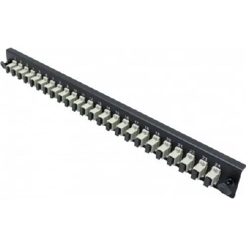 Dexlan 19" 1U Fiber Optic Front Panel mit 24x SC UPC MM Duplex - Server Zubehör für effiziente Netzwerkintegration, vorgefertigt für einfache Installation und optimierte Kabelverwaltung.