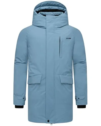 STONE HARBOUR Herren Wintermantel Emriis XX Frosty Blue Gr. XXL - Vielseitiger Wintermantel mit sportlichem Design, wasserabweisend und winddicht. Weiches Fleece-Futter sorgt für Komfort. Perfekt für kalte Tage im Herbst und Winter.