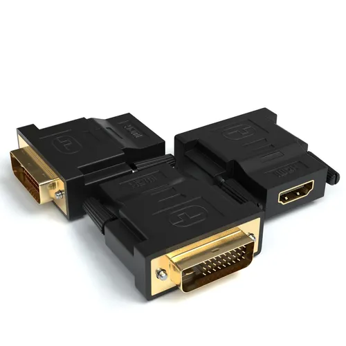 HDMI auf DVI Adapter | HDMI Buchse zu DVI Stecker | Kontakte vergoldet, 3 Stück