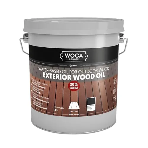 Woca Exterior Wood Oil Anthrazit 3 Liter – Aktionsangebot - Hochwertiges Öl für die Pflege von Holz im Außenbereich, sorgt für einen langanhaltenden Schutz und eine ansprechende Optik.