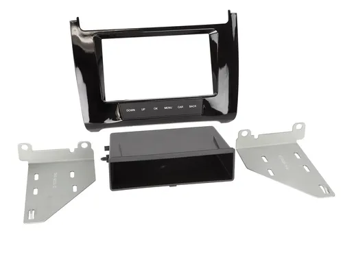 2-DIN Einbaurahmen RB für VW Polo V (Typ 6C) Klavierlack/Schwarz - Einbaurahmen & Radioblenden, ideal für eine elegante Integration von Autoradios mit hochwertigem Klavierlack-Finish.