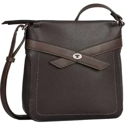 TOM TAILOR Handtasche LILLY, Cross Bag M in Dunkelbraun - Elegante Umhängetasche aus hochwertigem Kunstleder, mit praktischem Reißverschluss und verstellbarem Schulterriemen. Perfekt für den täglichen Gebrauch, bietet ausreichend Platz für Essentials.