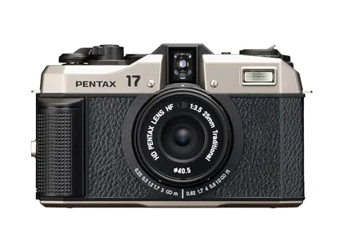 PENTAX 17 Kompaktfilmkamera - Manuelle Bedienung mit 25-mm-F3,5-Objektiv, klassisches Design und Zonenfokussystem für kreative Fotografie