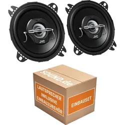 JVC CS-J420 Lautsprecher für Renault Kangoo 1 - KFZ-Lautsprecherboxen, 10cm 2-Wege Koaxial-System mit hoher Belastbarkeit und klarem Klang – ideal für ein verbessertes Klangerlebnis im Fahrzeug.