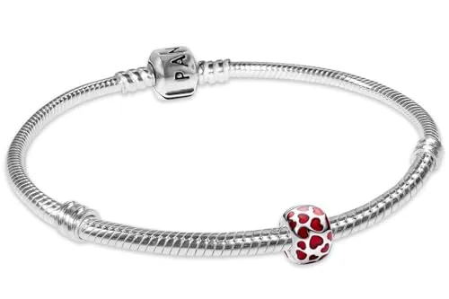 Pandora Armband Starter-Set Rote Herzen Silber 28129-21 21 cm