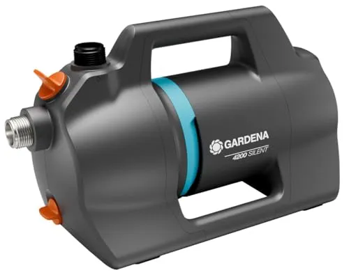 Gartenpumpe 4200 Silent dunkelgrau/türkis, 600 Watt - Gartenschläuche: Hohe Fördermenge von 4.200 l/h, ideal für effizientes Bewässern, leise im Betrieb und leistungsstark mit 600 Watt.