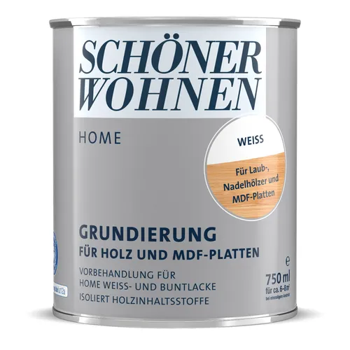 Schöner Wohnen Home Grundierung für Holz und MDF 750ml weiß