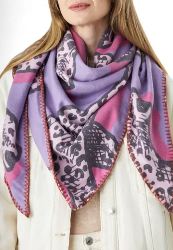 Codello Halstuch in Lila mit Kuscheliger Wärme - Kuscheliges Halstuch in stilvollem lila mit attraktivem Animal Print. Ideal für den Alltag, sorgt für angenehme Wärme und ist vielseitig kombinierbar.
