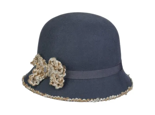 LIERYS Davola Wool Glockenhut - Eleganter Wollfilzhut für Damen - Stilvoller Damenhut aus 100% Wolle, ideal für jeden Anlass. Mit Ripsband und optimaler Krempenbreite für perfekten Sitz und Tragekomfort.