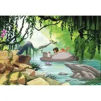 Komar Disney Fototapete JUNGGLE Book Swimming with Baloo - Wandaufkleber für Kinderzimmer, aus hochwertigem, geruchsfreiem Fototapetenpapier, umweltfreundlich und FSC-zertifiziert. Brillante Farben und einfache Montage für ein kinderfreundliches Ambiente.