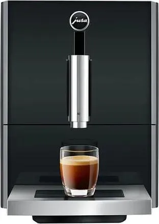 Jura 15133 A1 Kaffeevollautomat Piano Schwarz - Kaffeevollautomat für Kaffeepuristen mit Puls-Extraktionsprozess (P.E.P.®) für Espresso in Kaffeebar-Qualität, kompakt und energieeffizient - ideal für kleine Küchen.