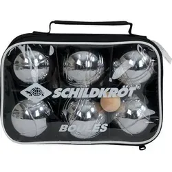 SCHILDKRÖT Boule / Boccia / Petanque-Set, Stahl - Boccia & Boule Set für 2 Spieler, mit 6 hochwertigen Stahlkugeln und praktischer Tragetasche – ideal für Freizeitvergnügen im Park oder Garten.