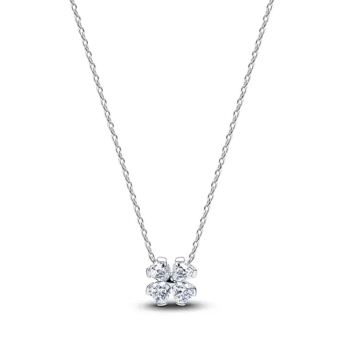 PANDORA TIMELESS Kette mit grünem Rechteck 394503C01-45 - Elegante Halskette aus 925 Silber mit einem stilvollen rechteckigen Anhänger in Grün. Ideal für besondere Anlässe oder den täglichen Gebrauch. Hochwertige Verarbeitung mit Zirkonia-Steinen.