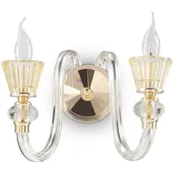 Ideal Lux Wandleuchte Strauss Ap2 - Elegante 2-Licht-Wandleuchte aus rosa Glas mit Roségold-Finish, ideal für stilvolle Innenräume. Verleiht jedem Raum Charakter und Charm.