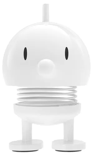 Hoptimist Bumble Wobbly Figure Decoration – Scandinavian Desk and Office Gadget – Fun Collectible Gift for Men and Women – Danish Design – ABS Plastic – 5.8 x 3.5 cm – X-Small – White
