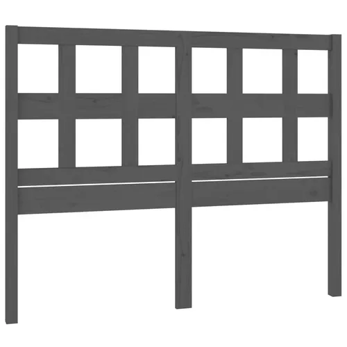 vidaXL Kopfteil Grau 205,5x4x100 cm aus massivem Kiefernholz - Klassisches Bett-Headboard, rustikales Design und hervorragende Rückenstütze für gemütliche Stunden im Bett. Ideal für ein entspannendes Schlafzimmerambiente.