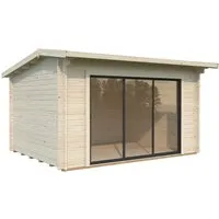 Palmako Gartenhaus Ines Slide Plus Naturbelassen 390 cm x 300 cm