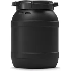CurTec 6 L UV-beständiges Kunststofffass mit Schraubdeckelverschluss schwarz - Schwarz