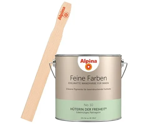 Alpina Feine Farben + Gratis Rührstab - Edelmatte Premium-Wandfarbe für Innen, 32 Farbnuancen für ein Zuhause mit Charakter - inklusive gratis Rührstab für perfektes Anrühren!