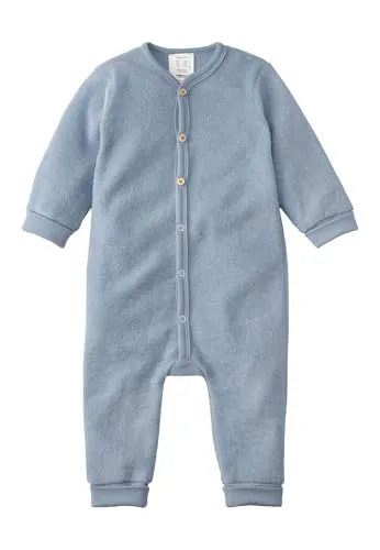 hessnatur Schlaf-Overall Mädchen und Jungen Unisex aus Reiner Bio-Merinowolle | nachhaltig und fair hergestellt (Fair Wear Foundation)