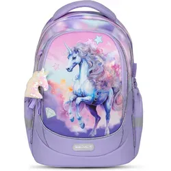 Belmil Schulrucksack "Bright Rainbow Unicorn" mit Brustgurt - Funktionaler Schulrucksack für Grundschüler (7-11 Jahre) mit ergonomischem Design, atmungsaktiver Rückenpolsterung und reflektierenden Elementen für hohe Sichtbarkeit. Ideal für den täglichen Einsatz!