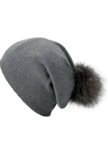Capelli New York Beanie mit Metall-Logo an der Krempe