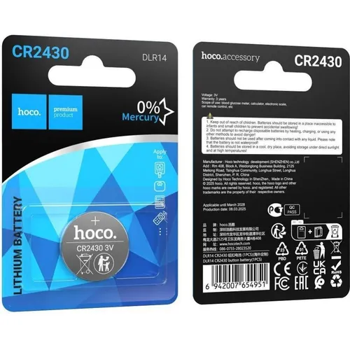 Hoco Power bank Battery CR2430 DLR14 1 pcs (1 Stk., CR2430) (60307771)