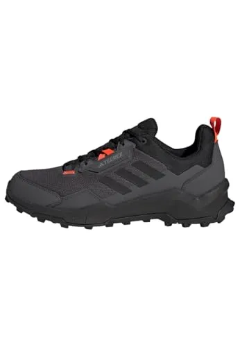 adidas Terrex Ax4 Hiking Shoes - Grau Rot Carbon 8.5 - Wanderschuhe mit hervorragendem Grip dank Continental Gummi-Außensohle und umweltfreundlichem Obermaterial aus 50 % Recycling-Material. Ideal für Abenteuer in der Natur!