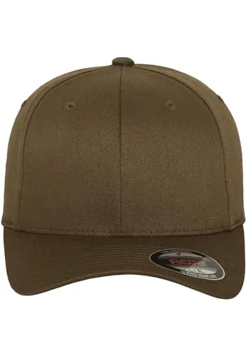 Flexfit Unisex Cap Wooly Combed, Unisex Baseballkappe, XXL, Olive
