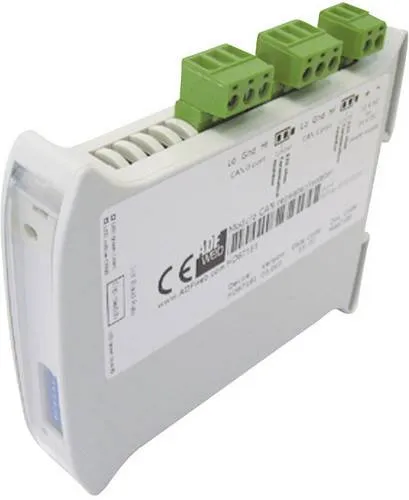 Wachendorff HD67181 Repeater für CAN Bus 24 V/DC - Druckluftgeräte, ideal für motorisierte Geräte mit elektromagnetischen Störungen, unterstützt CANopen und Devicenet, einfache Montage auf DIN-Hutschiene.