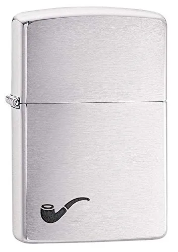 Zippo Pfeifenfeuerzeug Chrom gebürstet 60001199 - Hochwertiges Benzinfeuerzeug für Pfeifenliebhaber, winddicht und langlebig – das ideale Accessoire für stilvolle Raucher.