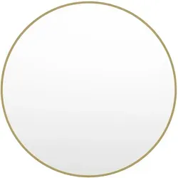 Vente-unique RONDIA Großer runder Wandspiegel - 150 cm - Goldfarben - Eleganter runder Wandspiegel RONDIA in Gold, ideal zur Raumvergrößerung und Lichtreflexion. Hochwertiges Design aus Metall und MDF, perfekt für jeden Wohnraum.