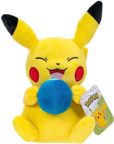 Pokémon Peluche Pikachu with Oran Berry Accy 20 cm, Black