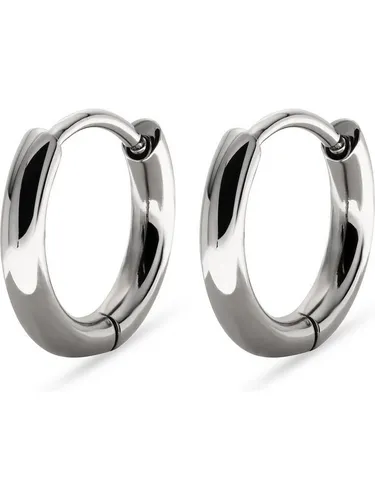 FAVS Herren-Creolen Ohrstecker aus Edelstahl - Elegante und zeitlose Ohrstecker aus poliertem Edelstahl mit Klappverschluss. Ideal für jeden Anlass und perfekt als Geschenk für Männer.