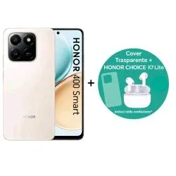 Honor BUNDLE 400 SMART - 6,77" Gold mit 108 MP Kamera - Erleben Sie das Honor 400: Ein stilvolles Smartphone mit beeindruckendem 6,77-Zoll-Display, 256 GB Speicher und 6500 mAh Akku für langanhaltende Nutzung. Inklusive weißem X7 Lite und schützender TPU-Hülle.