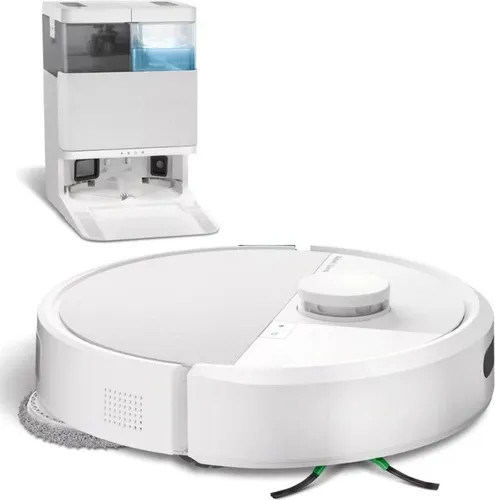 iRobot Roomba Plus 405 Combo Robot mit AutoWash Dock - Saugroboter mit Wischfunktion, 7000Pa Saugleistung und Clearview LiDAR für intelligente Navigation – ideal für gründliche Reinigung von Hartböden und Teppichen.