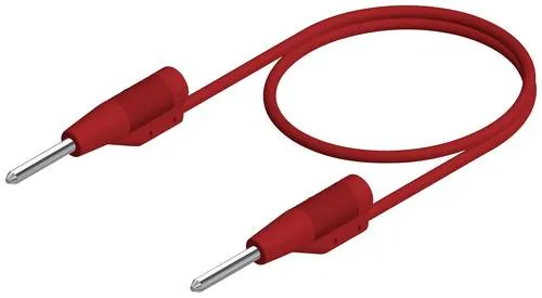 Hirschmann Test & Measurement MVL 2/50 rt Messleitung Stecker 2mm Stecker 2mm 0.50m Rot 1St.