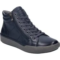 JOSEF SEIBEL Claire 11 | Damen Sneaker in Blau - Modischer Sneaker aus hochwertigem Kalbsleder mit rutschfester TR-Sohle und herausnehmbarer Ledersohle für individuellen Tragekomfort. Ideal für Freizeit und Streetwear.