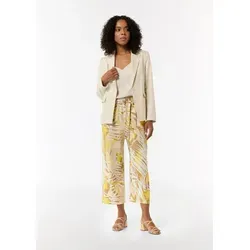 comma Culotte Hose mit Bindeband und Eingrifftaschen in Gelb (Größe 38) - Stylische Culotte Hose in Gelb mit praktischen Eingrifftaschen und Bindeband. Ideal für trendbewusste Looks im Alltag.