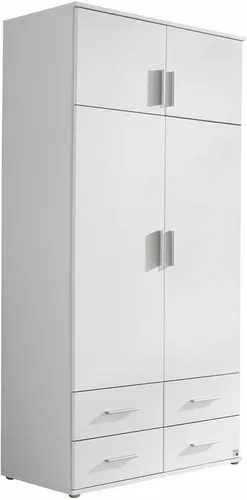 rauch BLUE Drehtürenschrank Kemi (ohne Spiegel 4-trg.) - Kleiderschrank 4-türig, individuell anpassbar mit bis zu 8 Schubladen, ideal für die harmonische Gestaltung Ihres Schlafzimmers.